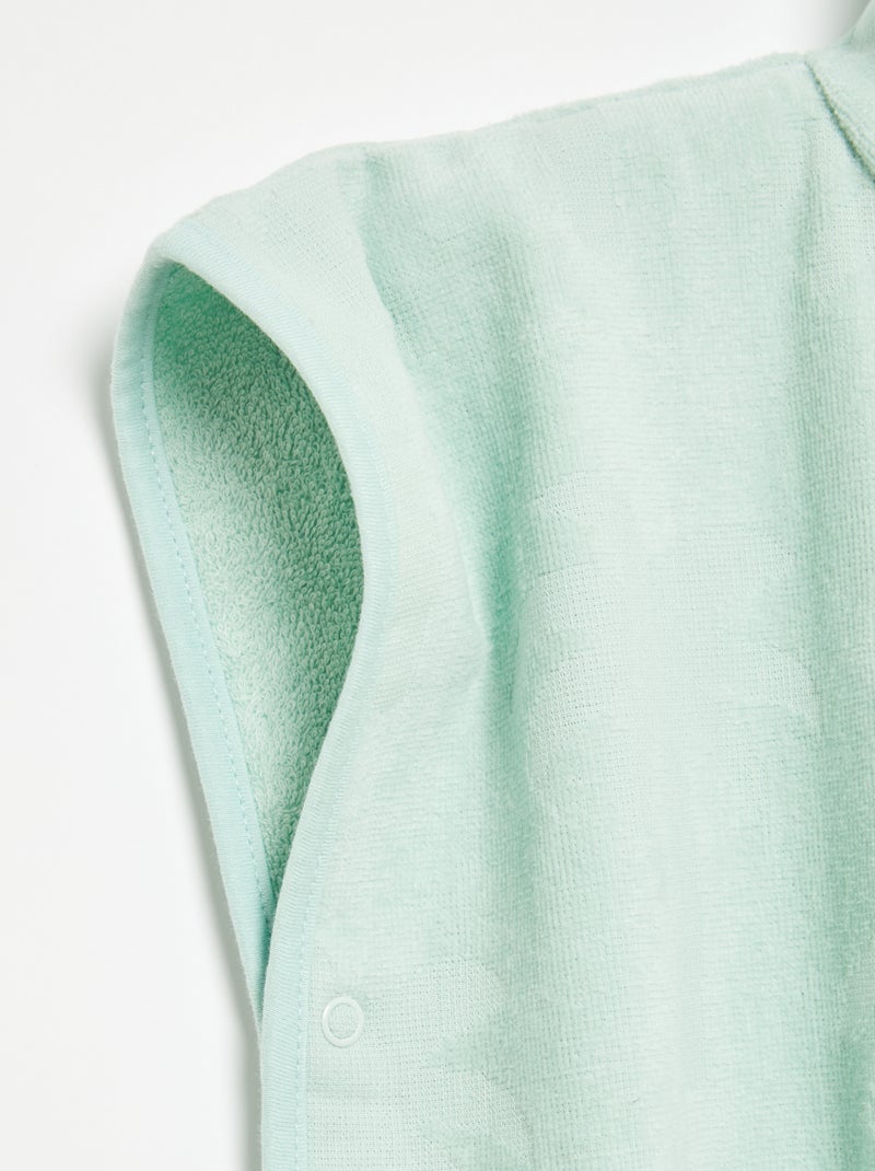 Einfarbiger Badeponcho mit Kapuze Blau - Kiabi