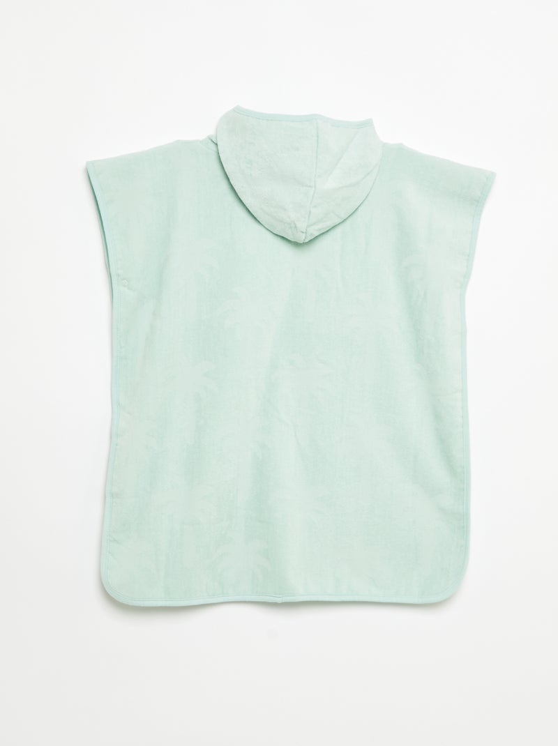 Einfarbiger Badeponcho mit Kapuze Blau - Kiabi