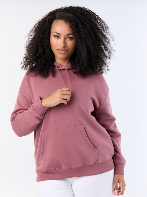 Einfarbiger Hoodie mit Kängurutasche - Kiabi