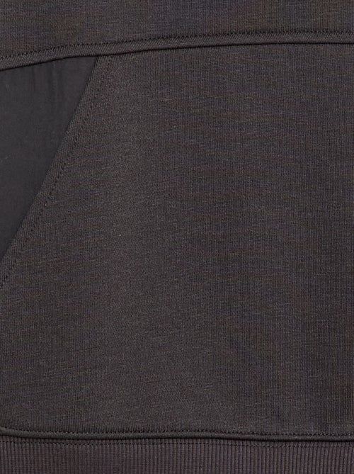 Einfarbiger Hoodie mit Kängurutasche - Kiabi