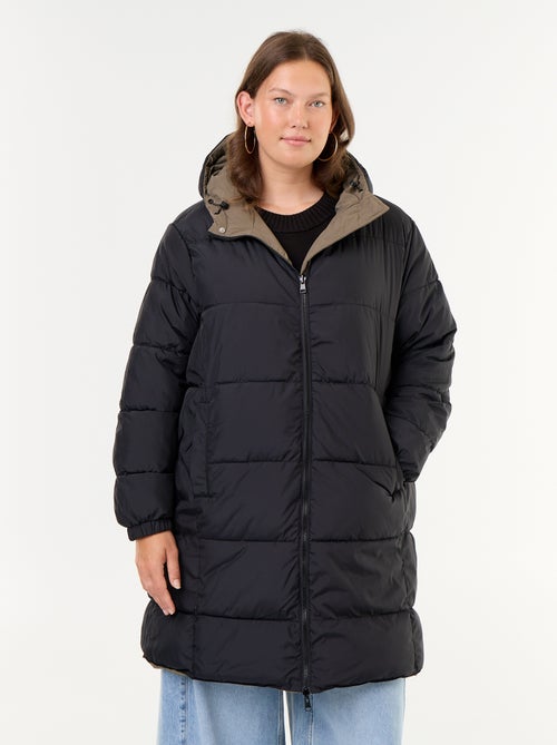 Einfarbiger Kapuzenparka - Kiabi