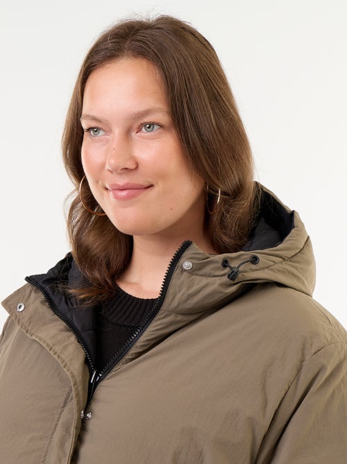 Einfarbiger Kapuzenparka - Kiabi