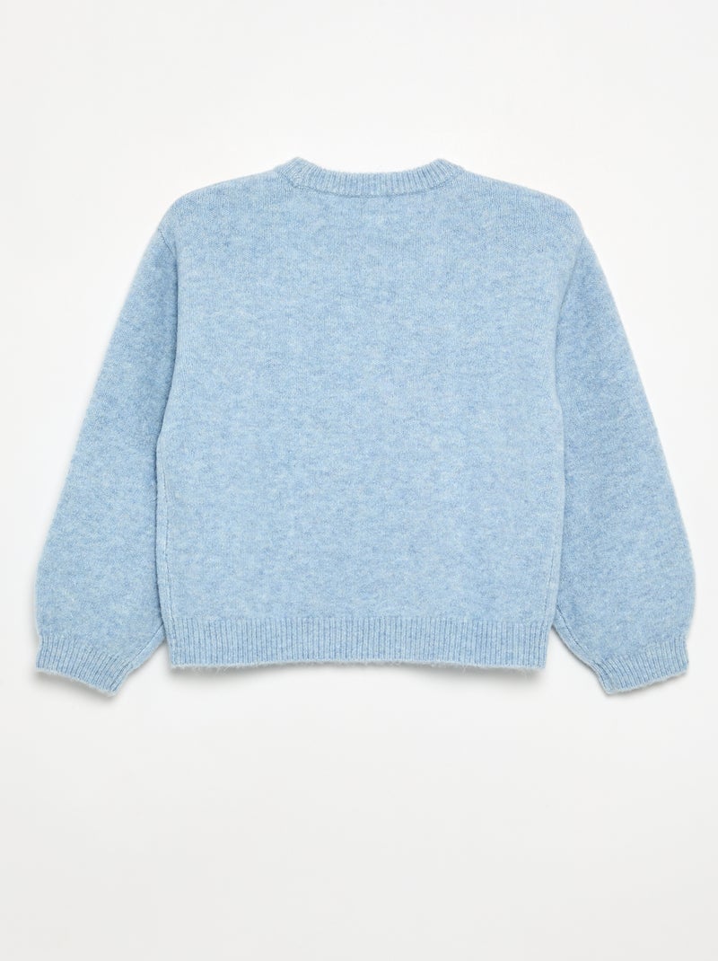 Einfarbiger Langarm-Pullover Blau - Kiabi