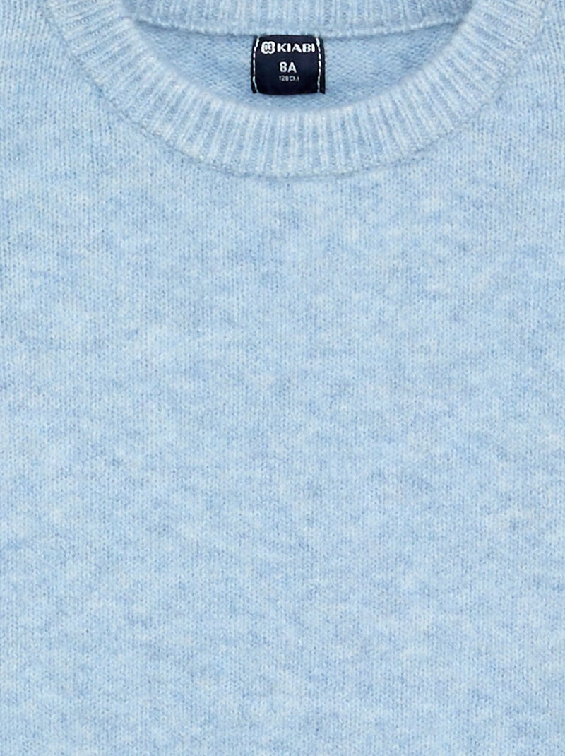 Einfarbiger Langarm-Pullover Blau - Kiabi