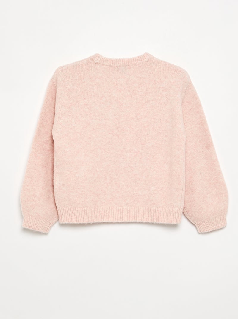 Einfarbiger Langarm-Pullover Rosa - Kiabi