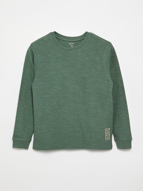 Einfarbiger Langarm-Pullover - Kiabi