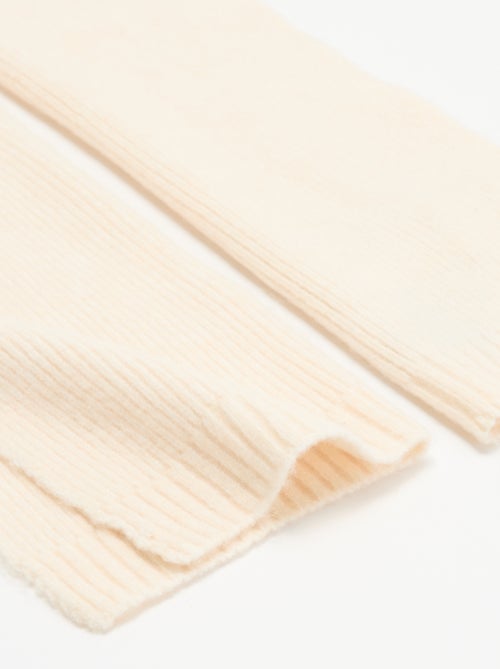 Einfarbiger Rippstrickschal - Kiabi