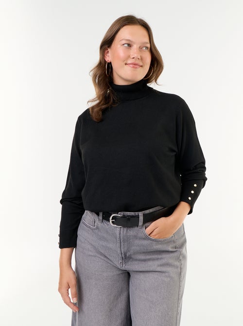 Einfarbiger Rollkragenpullover - Kiabi