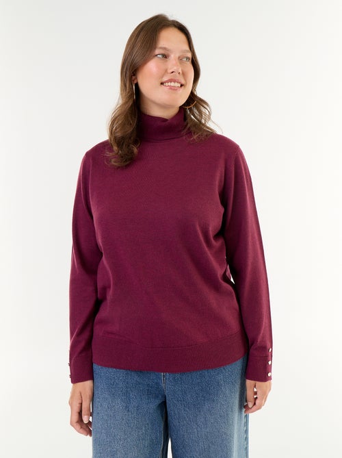 Einfarbiger Rollkragenpullover - Kiabi