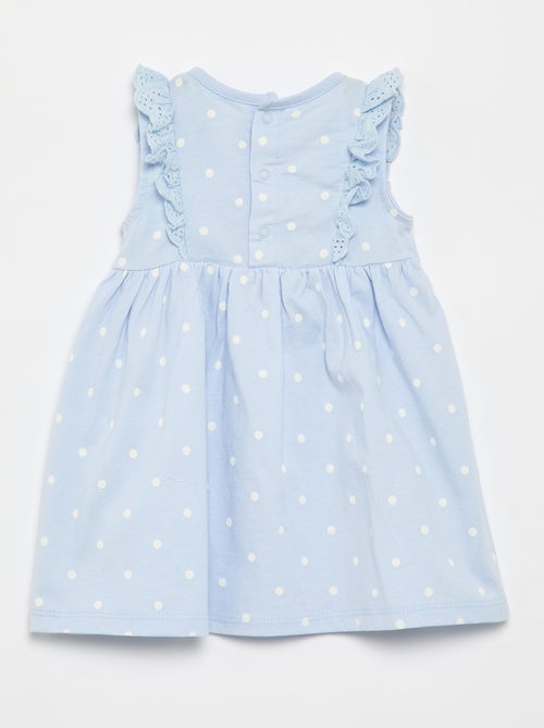 Einfarbiges ärmelloses 'Disney'-Kleid mit Rüsche am Brustlatz - Kiabi