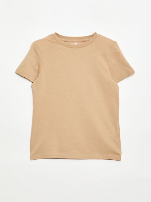 Einfarbiges Basic Jersey-T-Shirt - Kiabi