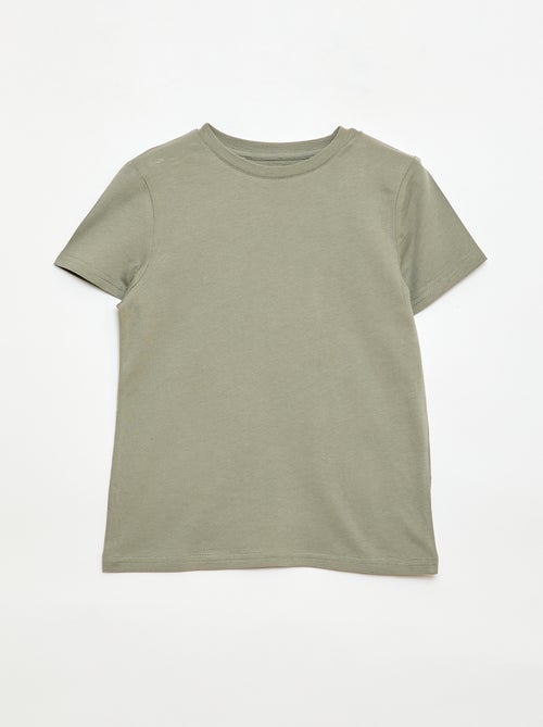 Einfarbiges Basic Jersey-T-Shirt - Kiabi