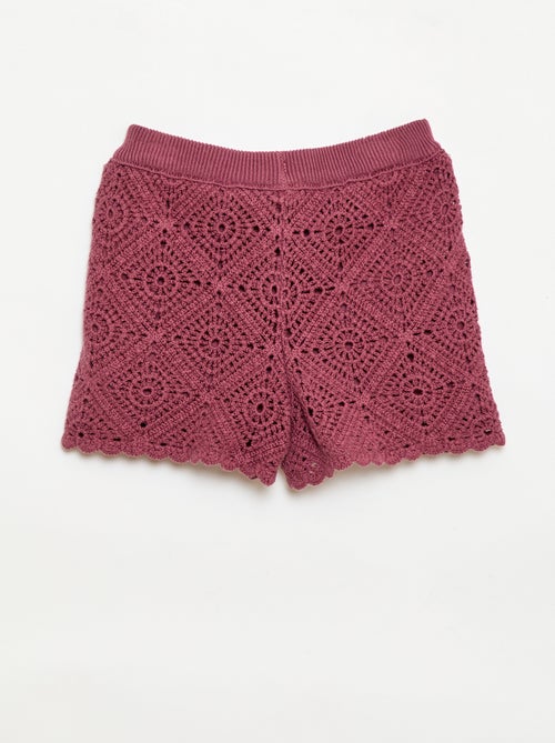 Einfarbiges Häkel-Short - Kiabi