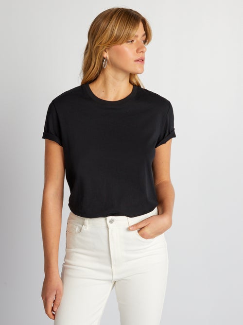 Einfarbiges Jersey-T-Shirt - Kiabi