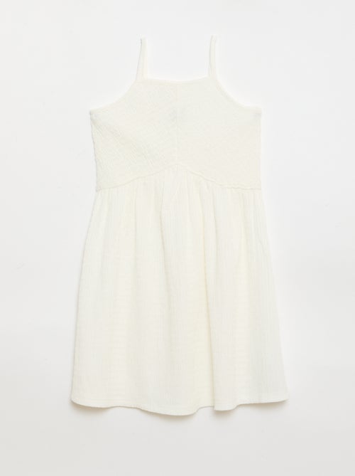 Einfarbiges Kleid mit schmalen Trägern - Kiabi