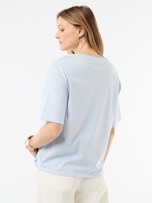 Einfarbiges Kurzarm-Jersey-T-Shirt - Kiabi