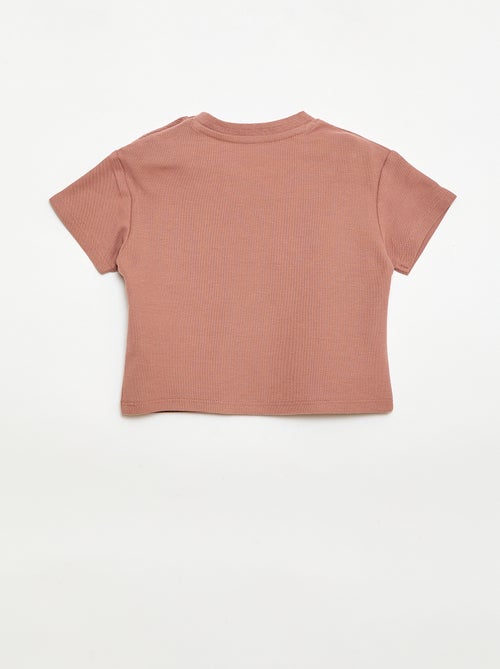 Einfarbiges Kurzarm-T-Shirt aus Baumwolle - Kiabi