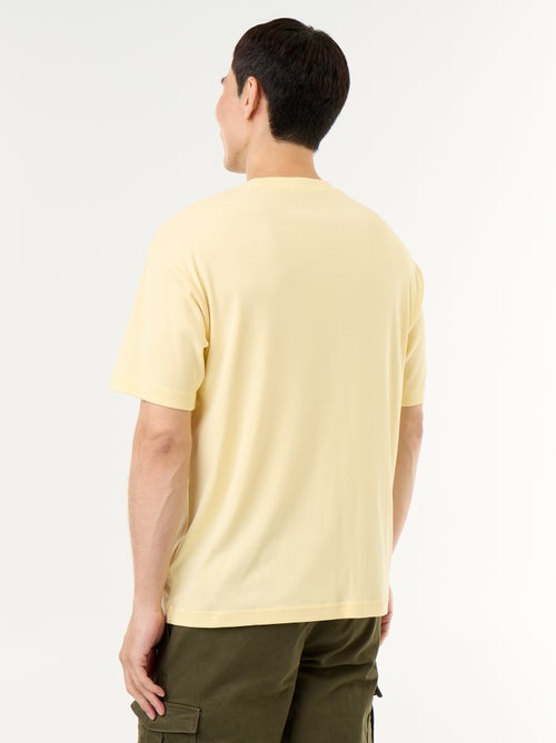 Einfarbiges Kurzarm-T-Shirt mit Rundhalsausschnitt - Kiabi
