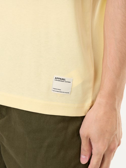Einfarbiges Kurzarm-T-Shirt mit Rundhalsausschnitt - Kiabi
