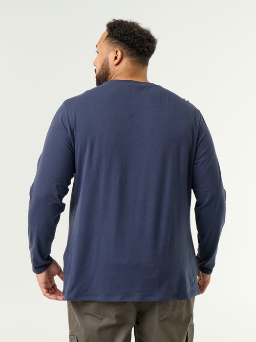 Einfarbiges Langarm-Jersey-T-Shirt - Kiabi