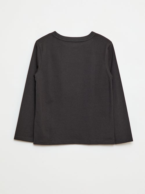 Einfarbiges Langarm-T-Shirt - Kiabi