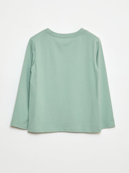 Einfarbiges Langarm-T-Shirt - Kiabi