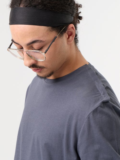 Einfarbiges Langarm-T-Shirt – Kollektion zum einfachen Anziehen - Kiabi