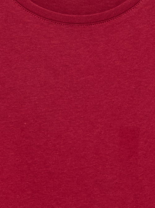 Einfarbiges Langarm-T-Shirt - Kiabi