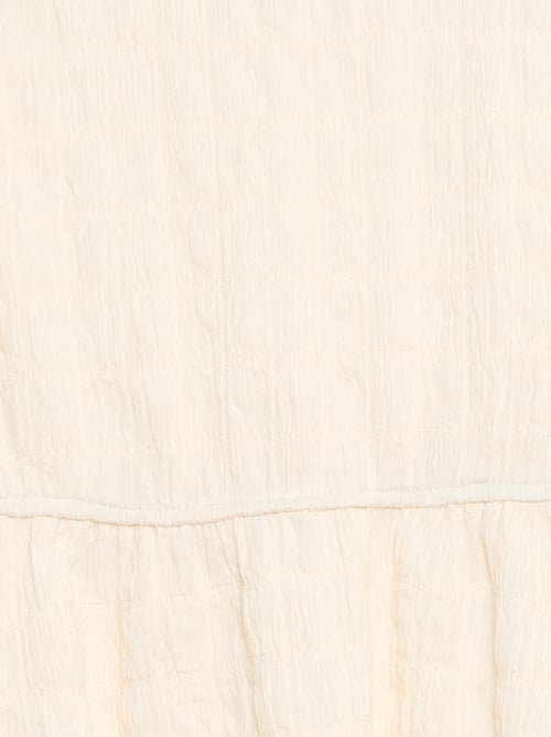 Einfarbiges, leichtes Kleid mit kurzen Ärmeln - Kiabi