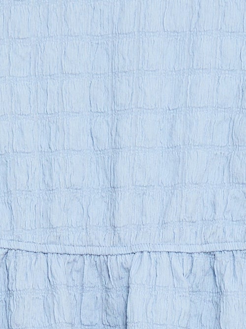 Einfarbiges, leichtes Kleid mit kurzen Ärmeln - Kiabi