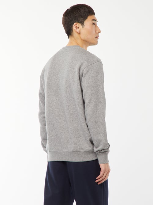 Einfarbiges Molton-Sweatshirt mit Rundhalsausschnitt - Kiabi