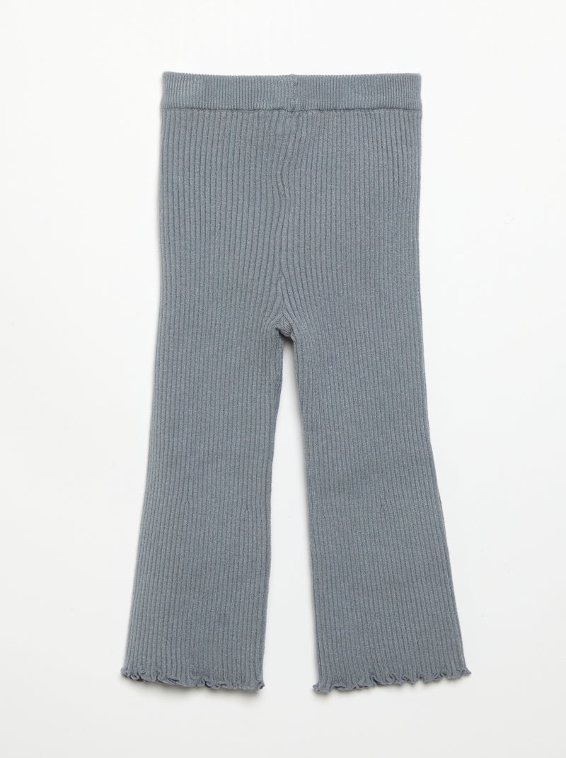 Einfarbiges Rippstrick-Legging Grau - Kiabi