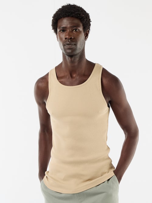 Einfarbiges Rippstrick-Tanktop - Kiabi