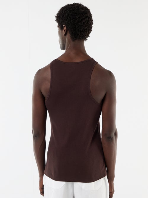 Einfarbiges Rippstrick-Tanktop - Kiabi