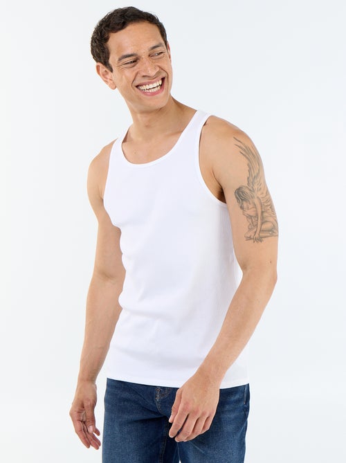 Einfarbiges Rippstrick-Tanktop - Kiabi