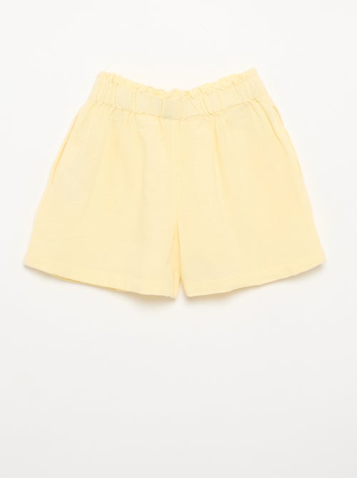 Einfarbiges Short mit Zierschleife - Kiabi Einfarbiges Short mit Zierschleife - Kiabi