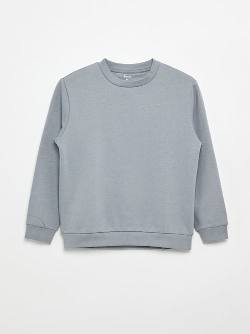Einfarbiges Sweatshirt aus angerautem Molton - Kiabi