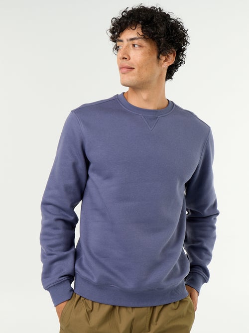 Einfarbiges Sweatshirt aus angerautem Molton - Kiabi
