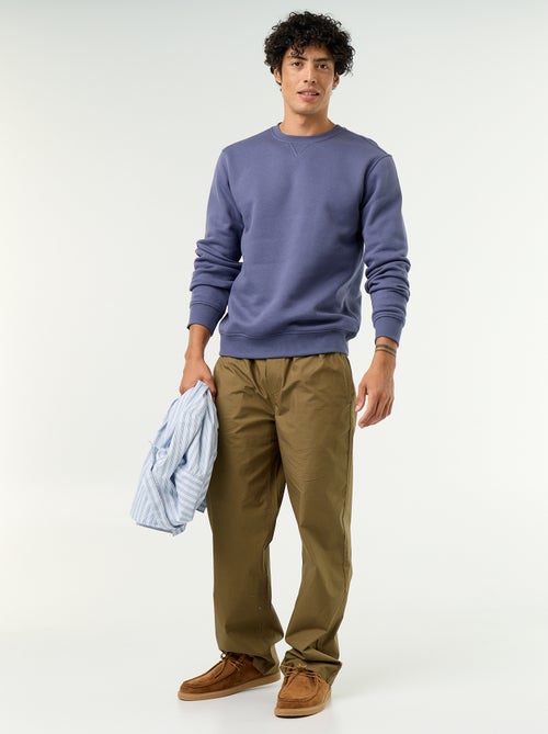 Einfarbiges Sweatshirt aus angerautem Molton - Kiabi