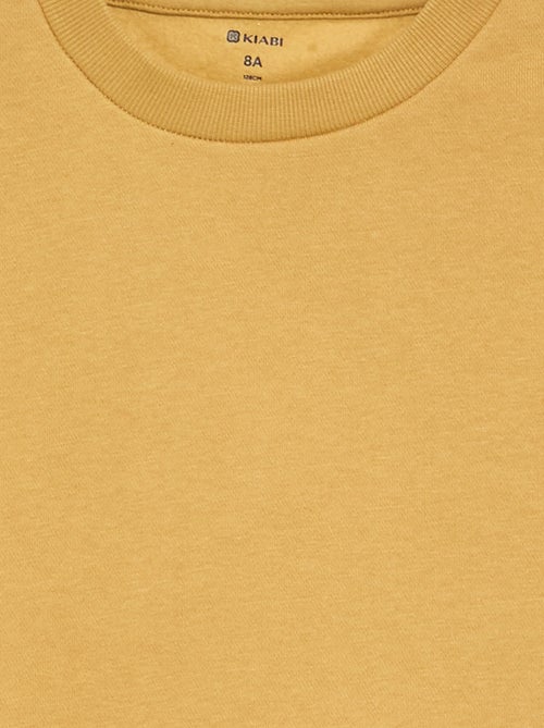 Einfarbiges Sweatshirt aus angerautem Molton - Kiabi
