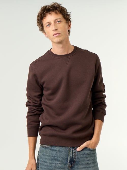 Einfarbiges Sweatshirt aus angerautem Molton - Kiabi