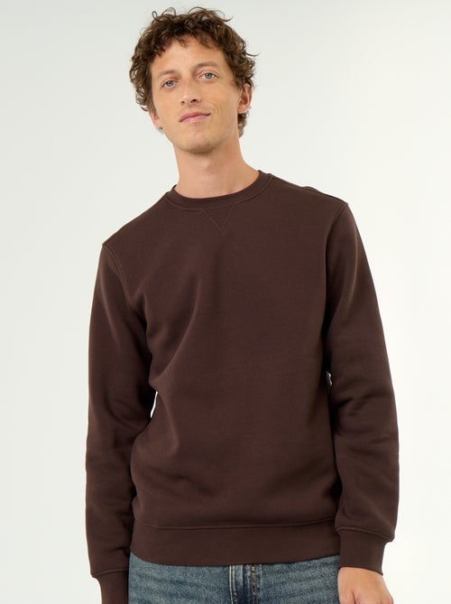 Einfarbiges Sweatshirt aus angerautem Molton - Kiabi