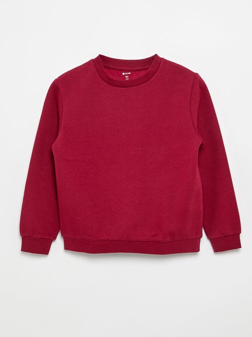 Einfarbiges Sweatshirt aus angerautem Molton - Kiabi