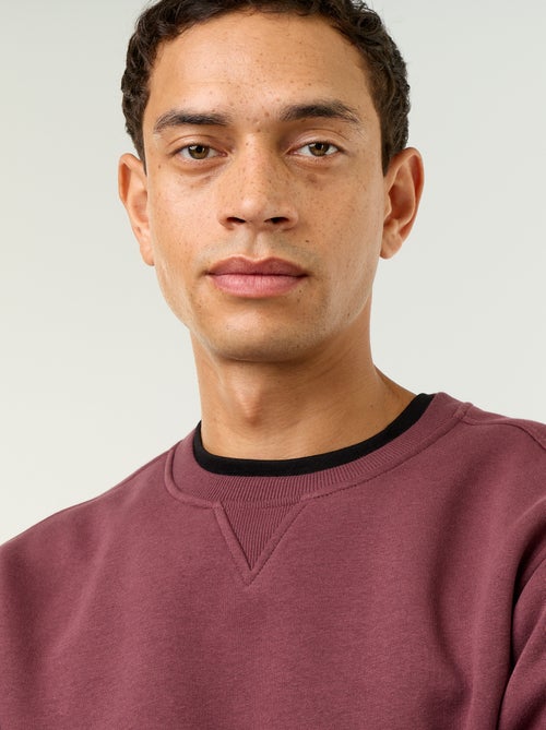 Einfarbiges Sweatshirt aus angerautem Molton - Kiabi
