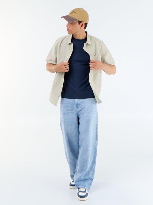 Einfarbiges T-Shirt - Slim Fit - Kiabi