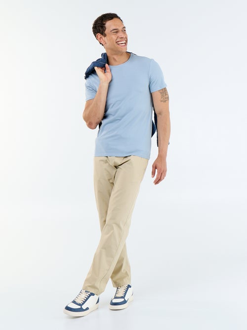 Einfarbiges T-Shirt - Slim Fit - Kiabi