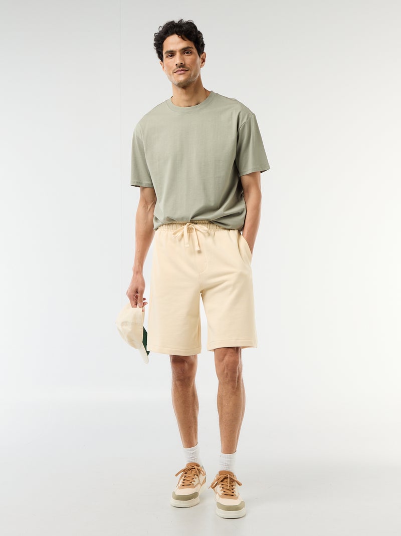 Einfarbiges T-Shirt im Comfort Fit / Oversize-Look Grün - Kiabi