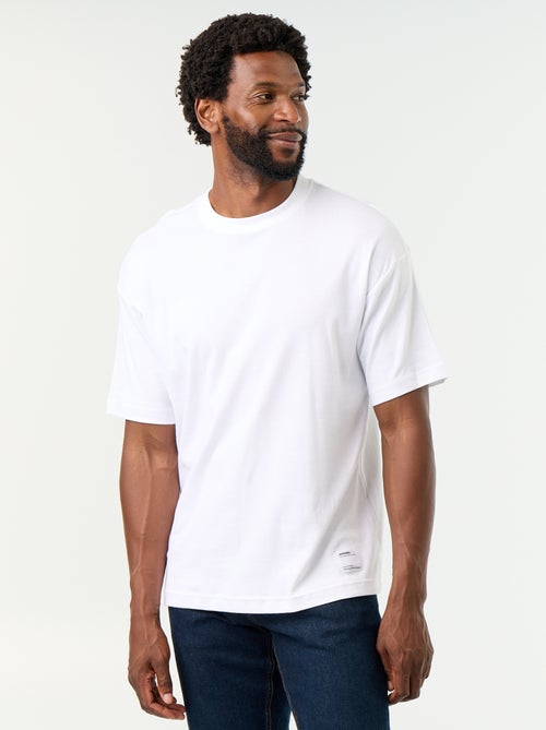 Einfarbiges T-Shirt mit kurzen Ärmeln und Rundhalsausschnitt - Kiabi