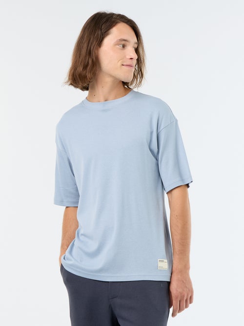 Einfarbiges T-Shirt mit kurzen Ärmeln und Rundhalsausschnitt - Kiabi