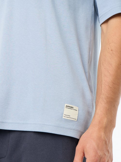 Einfarbiges T-Shirt mit kurzen Ärmeln und Rundhalsausschnitt - Kiabi